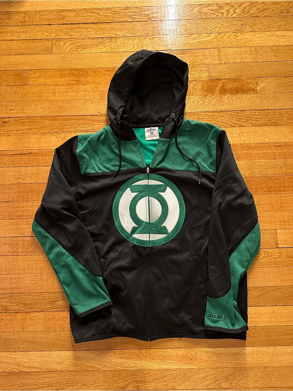 Six Flags Green Lantern Full-Zip Hoodie 2018 Edition Size Large DC HBO Max